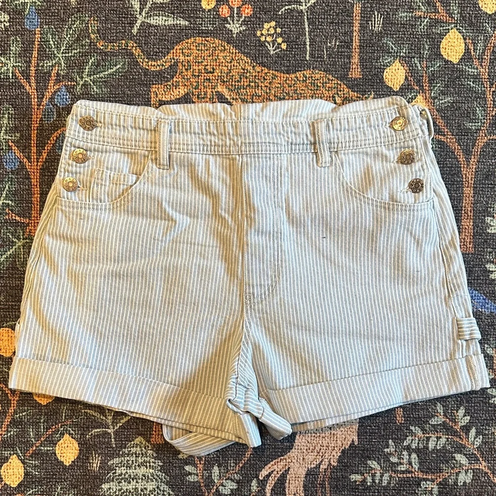 DAZE Striped Short Overalls - Picture 4 of 4